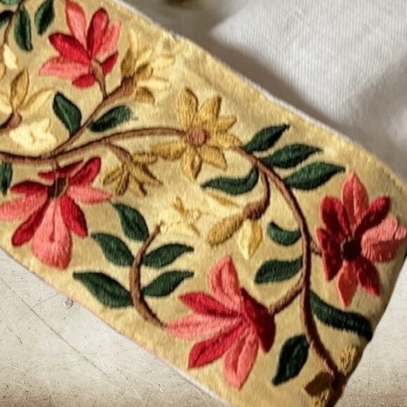 Soft Surroundings Linen Tunic Size 1X Flora Blanco Button Up Embroidered Cuff - Picture 6 of 10